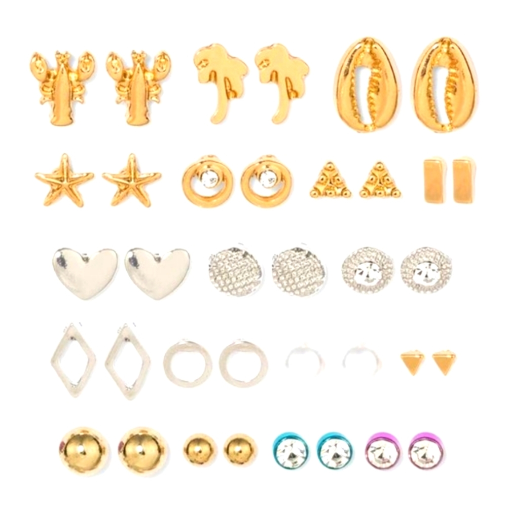 WILD FABLE 18 Pair Multi Earrings Set